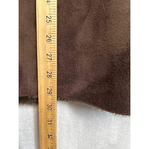 a.n.a. Coat Womens Medium Brown Faux Fur Button Front - Picture 10 of 10